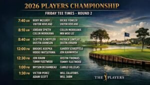 2026 Players Championship Friday tee times: Round 2 groupings