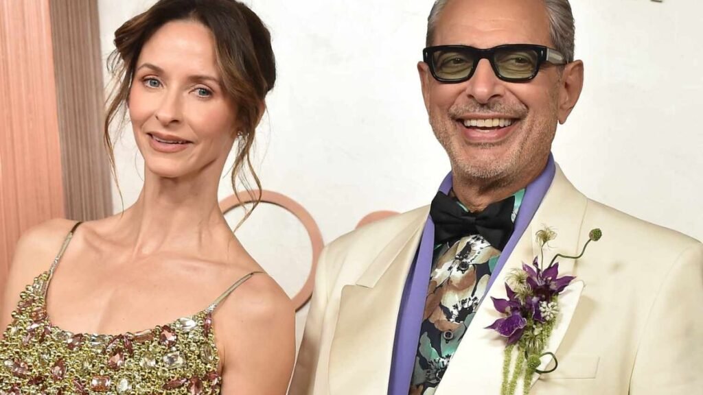 BLUM FLASH Jeff Goldblum’s wife Emilie flashes her entire bum at Oscars afterparty in thong leotard