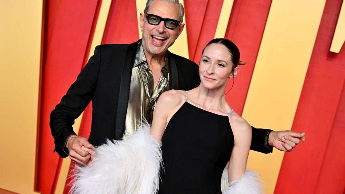 BLUM FLASH Jeff Goldblum’s wife Emilie flashes her entire bum at Oscars afterparty in thong leotard