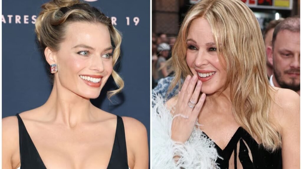 COME INTO MY WORLD Margot Robbie stuns as she teams up with Kylie Minogue to recreate pop queen’s hit video for new Chanel handbag ad