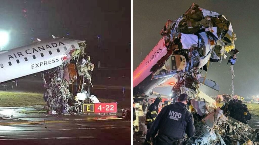 Air Canada Flight's Dangerous Landing! Violent Collision with Fire Truck on Runway