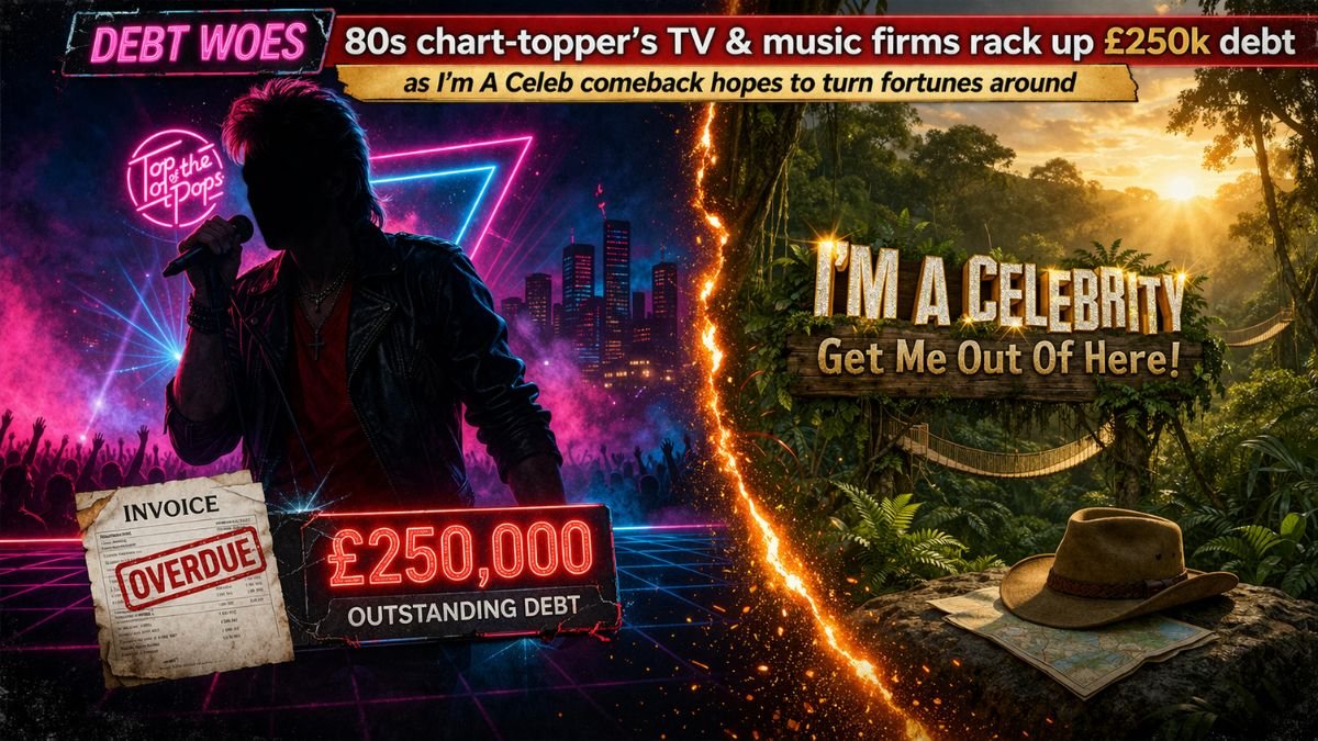 DEBT WOES 80s chart-topper’s TV & music firms rack up £250k debt as I’m A Celeb comeback hopes to turn fortunes around