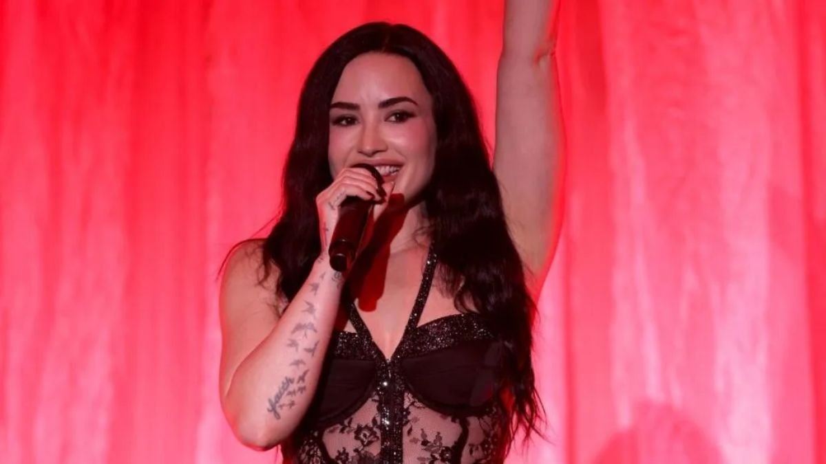 Demi Lovato Stuns in Fully Sheer Micro Minidress on Stage
