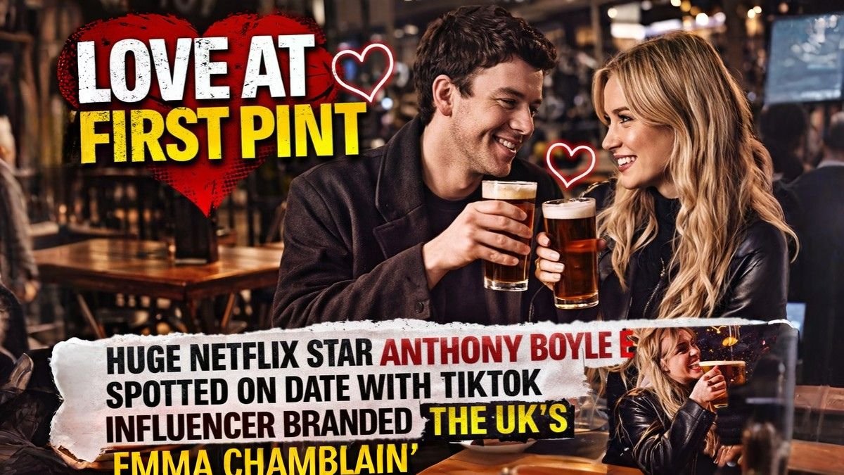 LOVE AT FIRST PINT Huge Netflix star Anthony Boyle spotted on date with TikTok influencer branded ‘the UK’s Emma Chamblain’