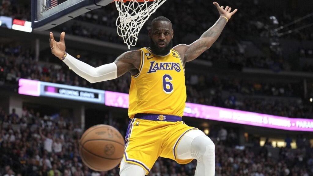 LeBron James gets his record, but Lakers can’t catch short-handed Nuggets