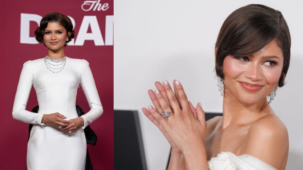 MARRIAGE DRAMA Zendaya shows off ‘wedding ring’ as she wears yet another white gown after ‘secret wedding to Tom Holland’