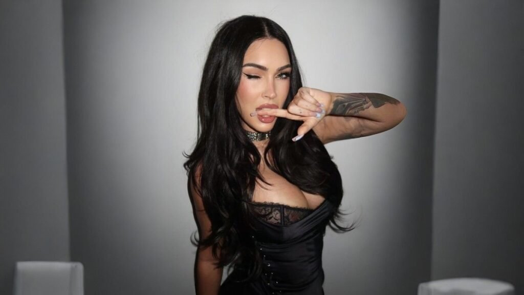 MEGAN THEM LOOK Megan Fox rocks VERY tiny satin slip dress and see-through lace bra for Beyonce and Jay-Z’s Oscars after-party