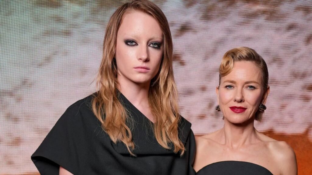 Naomi Watts and Kai Schreiber Match in Balenciaga Black at Paris Fashion Week 