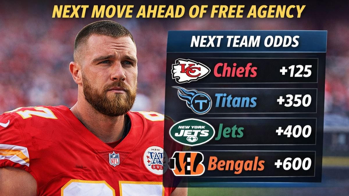 Odds show clear favorite for Travis Kelce’s next move ahead of free agency