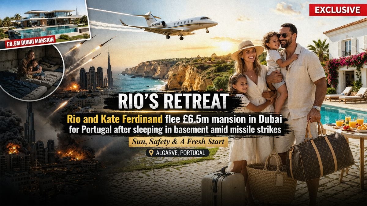 RIO’S RETREAT Rio and Kate Ferdinand flee £6.5m mansion in Dubai for Portugal after sleeping in basement amid missile strikes