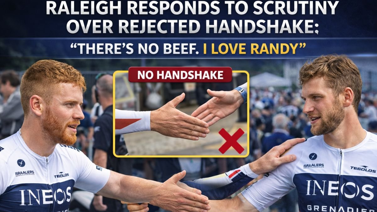Raleigh responds to scrutiny over rejected handshake: 'There's no beef. I love Randy'