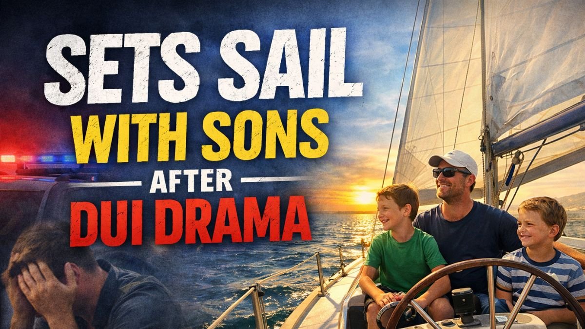 Sets Sail With Sons After DUI Drama