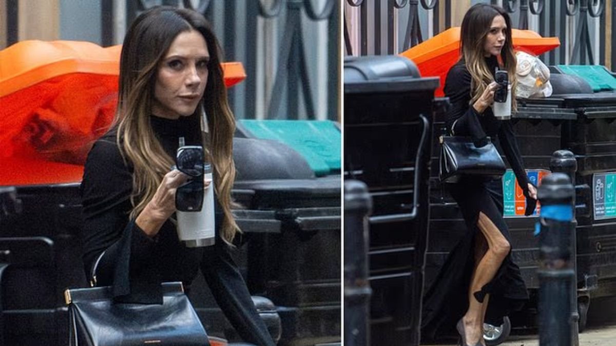 Victoria Beckham Stuns in Elegant Thigh-Split Look as Harper Beckham Enters the Beauty Industry