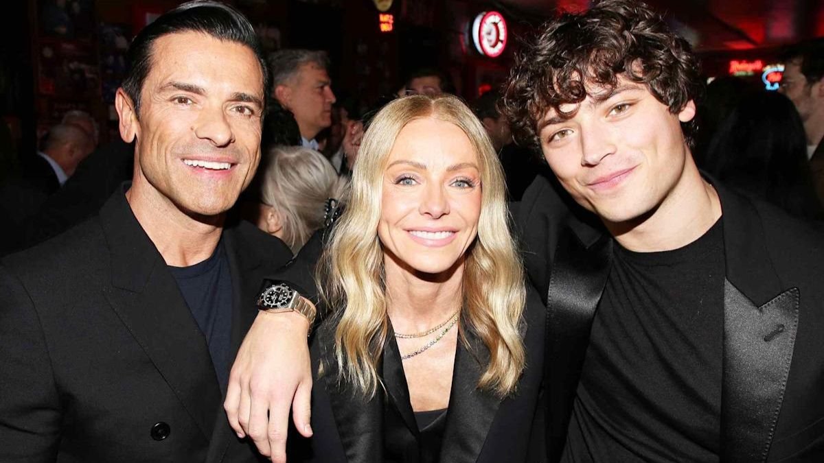 Kelly Ripa and Mark Consuelos celebrate son Joaquin’s Broadway debut at the show’s afterparty in NYC